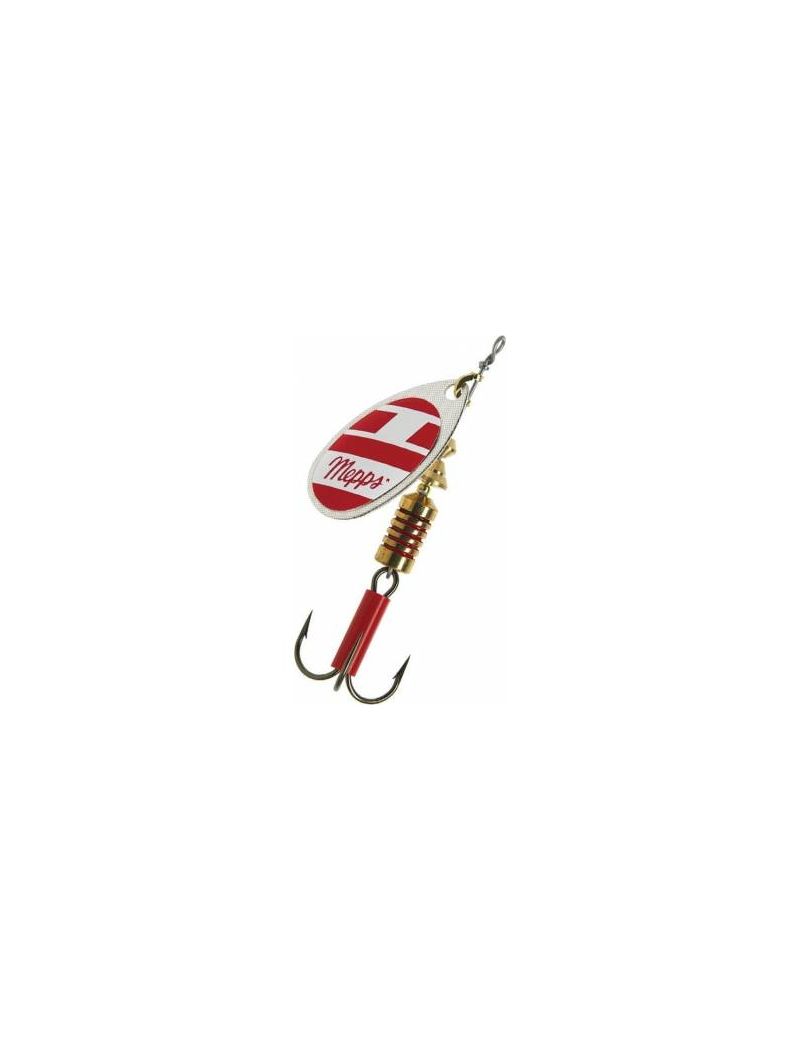 Cuiller Mepps Aglia blanche et rouge