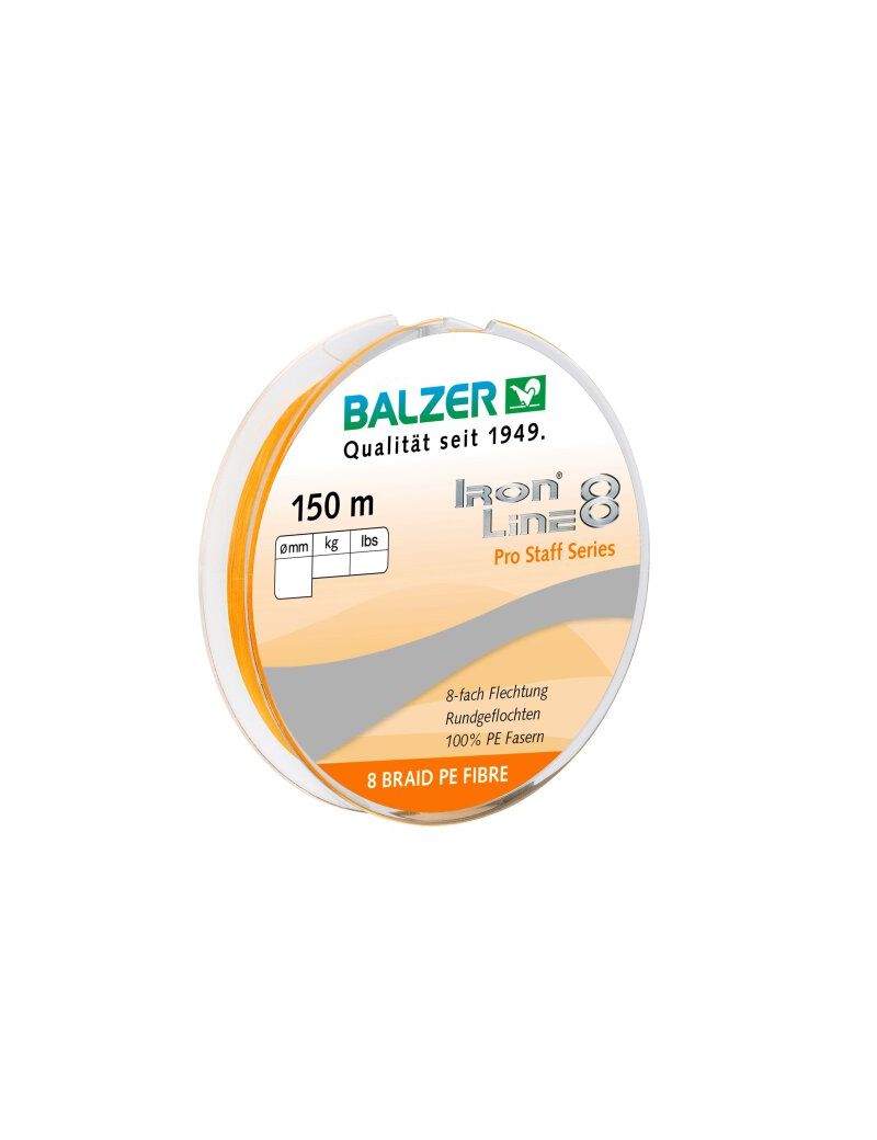 Tresse Balzer Iron Line 8 Spin Orange 150m