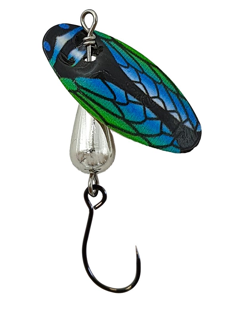 Cuiller Suissex Cicada Bug No Kill Green/Blue