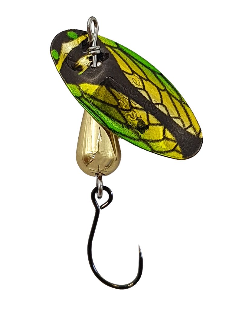 Cuiller Suissex Cicada Bug Shiny No Kill Green/Yellow Cuiller Suissex Cicada Bug Shiny No Kill Green/Yellow