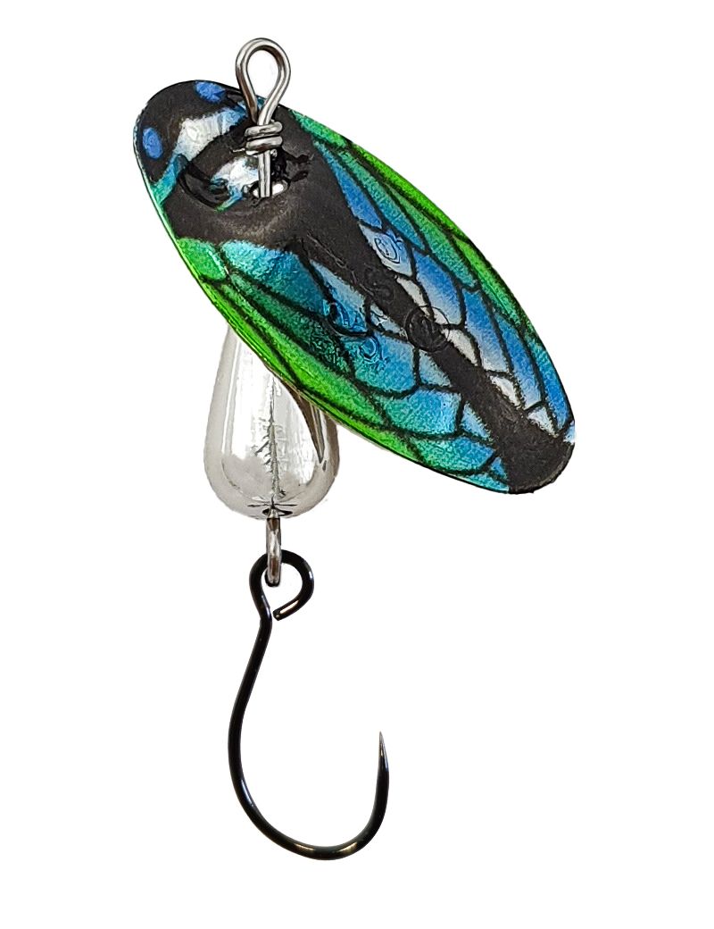 Cuiller Suissex Cicada Bug Shiny No Kill Green/Blue