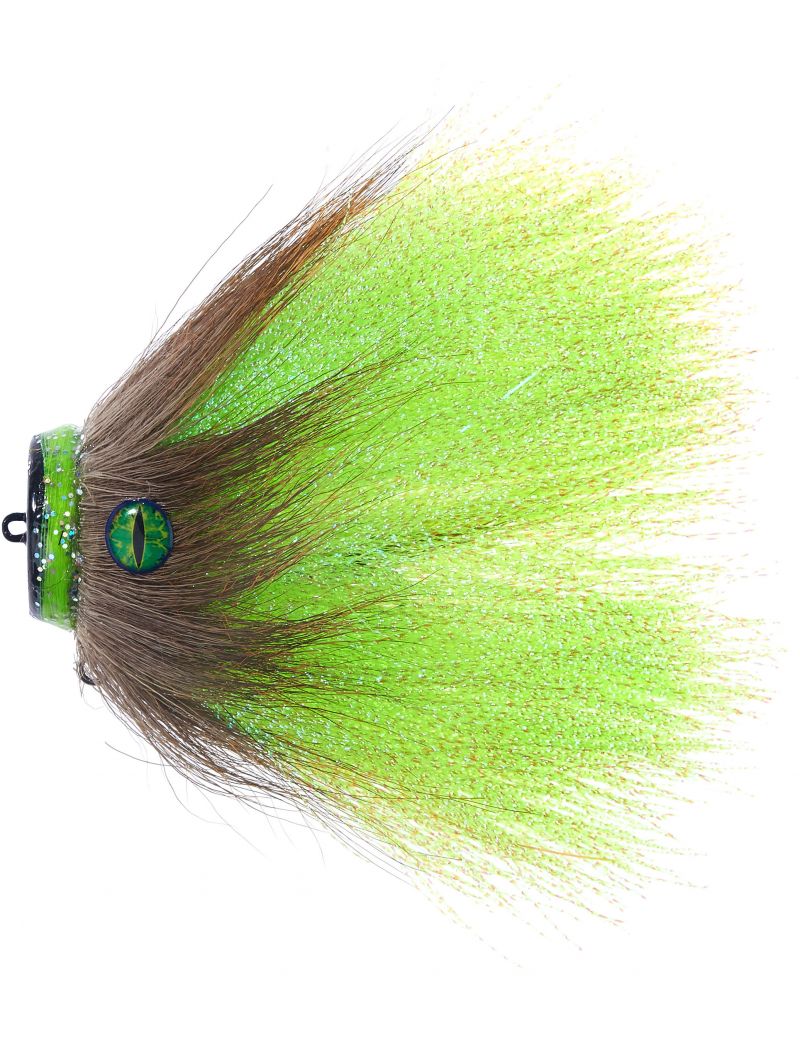Tête plombée Shirasu Magic Fibre Lure Green Pumpkin
