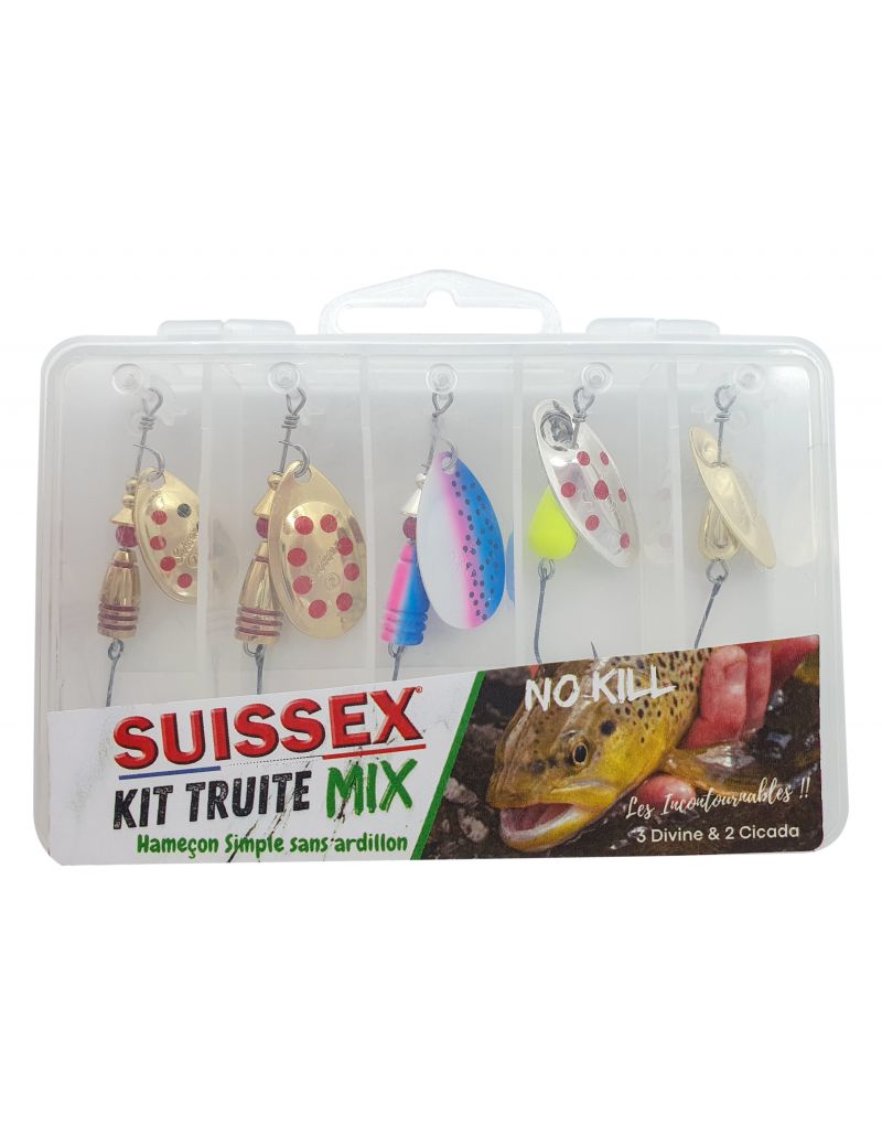 Kit Cuiller Suissex No Kill Truite