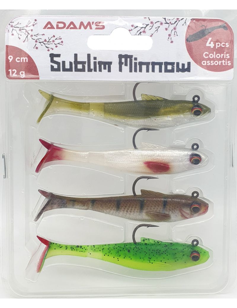 Kit leurres souples Adam's Sublim Minnow - 9cm