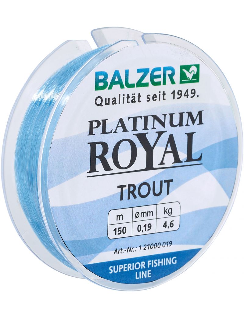 Nylon Balzer Platinum Royal Trout Bleu 150m