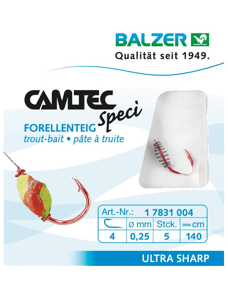 Hameçons montés Balzer pâte à truite(x5)