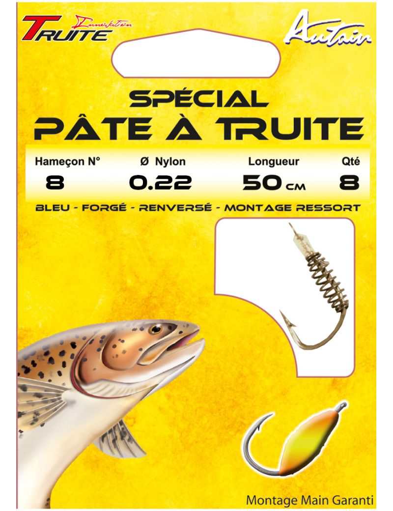 Hameçons montés Autain Spécial pate à truite (x8)