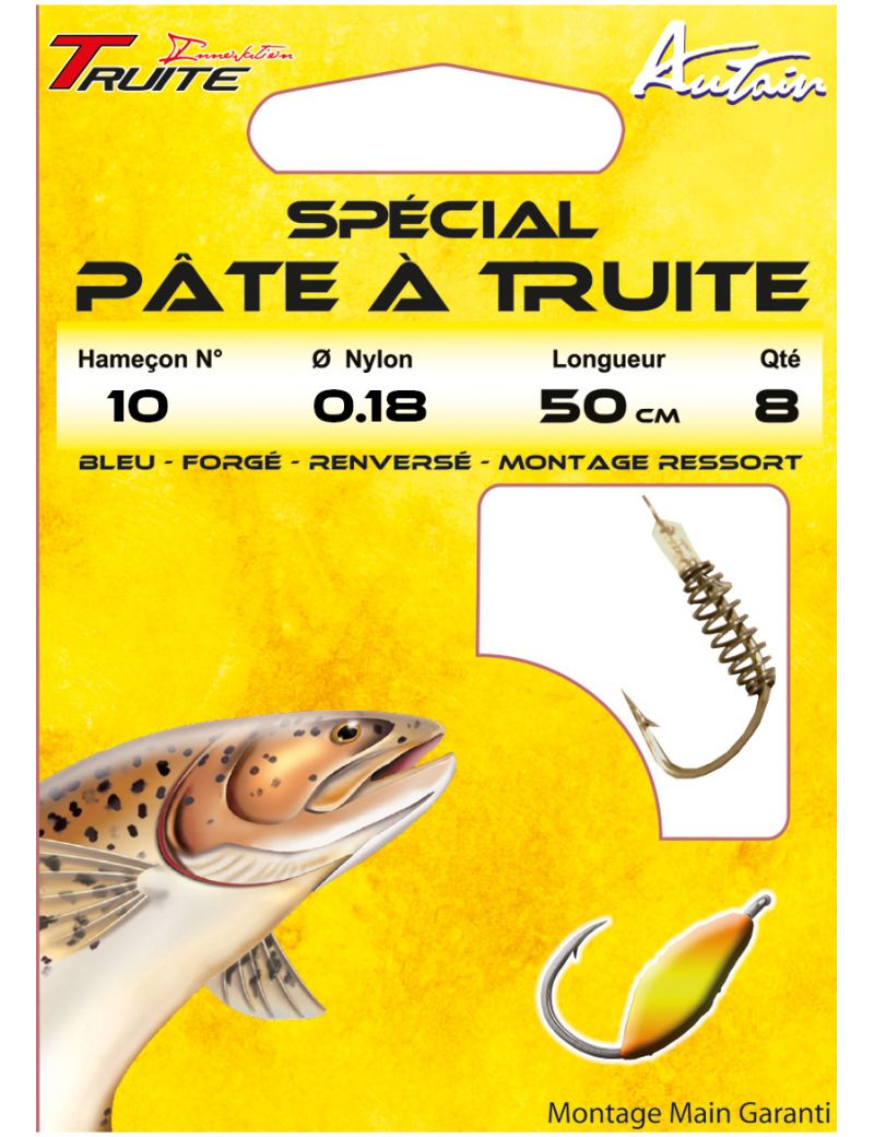 Hameçons montés Autain Spécial pate à truite (x8)
