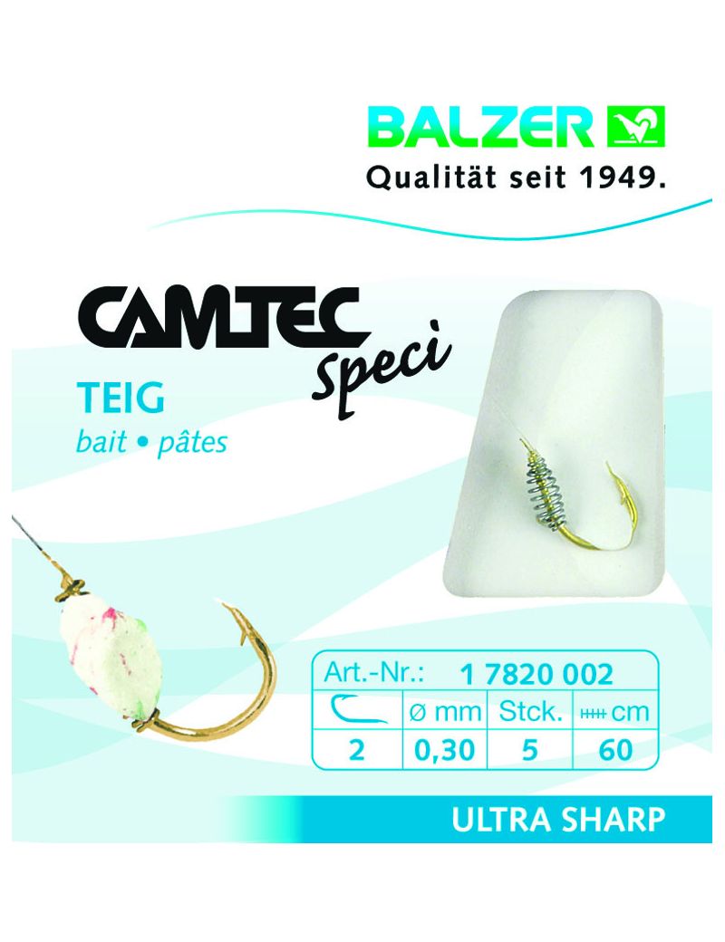 Carnet hameçons montés Balzer Dough (x5)